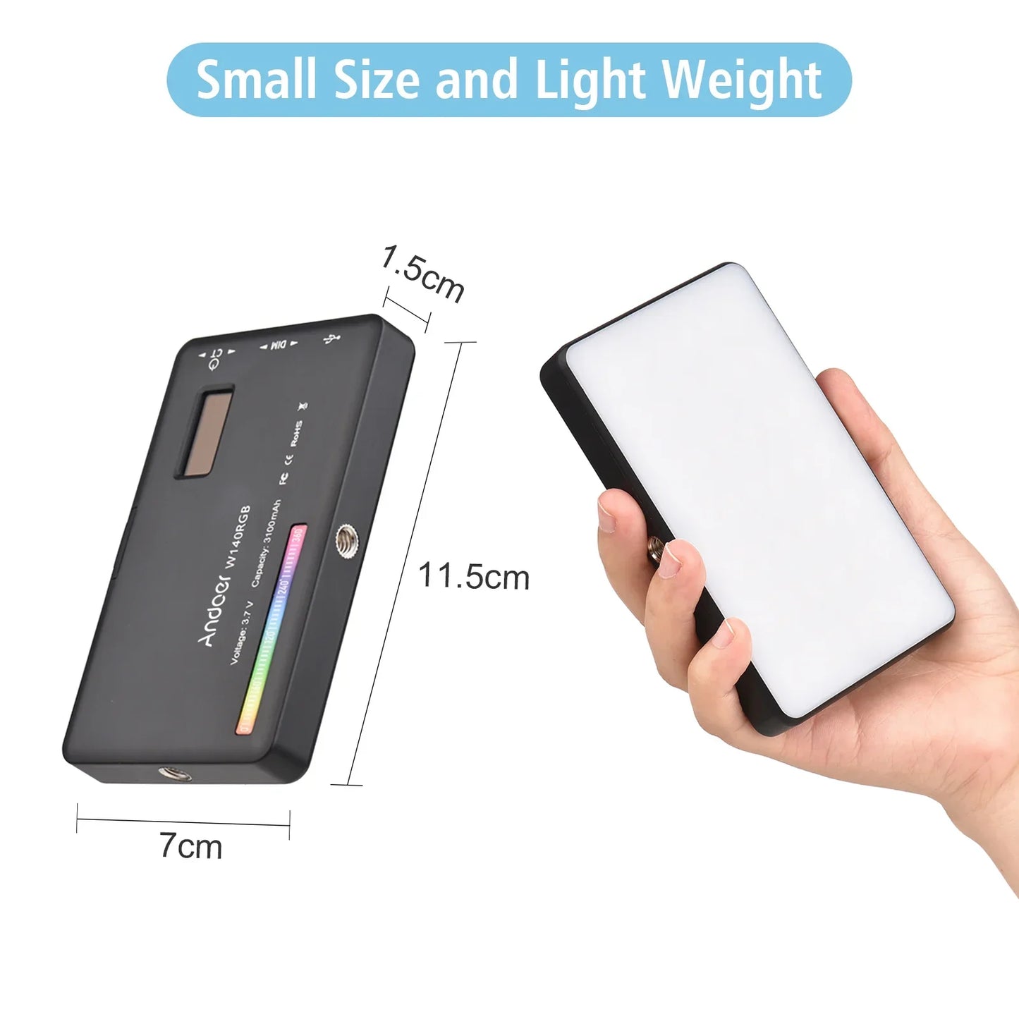 LED Video Light 2500-9000K for Vlog Live Streaming - Frogfinds