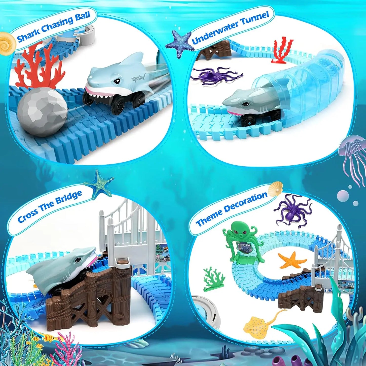 Shark Race Car Track Toy - Frogfinds