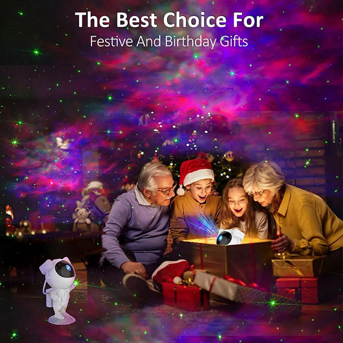 Galaxy Astronaut Night Light Projector - Frogfinds