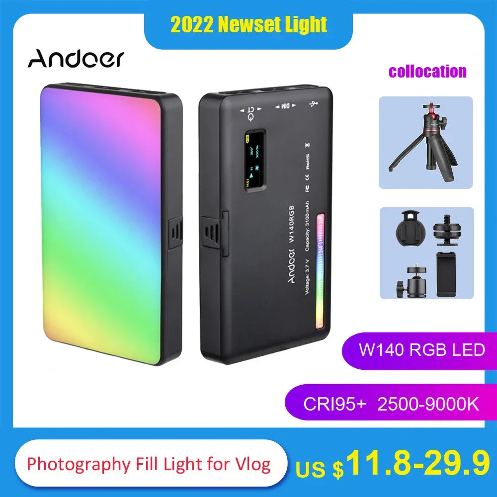 LED Video Light 2500-9000K for Vlog Live Streaming - Frogfinds