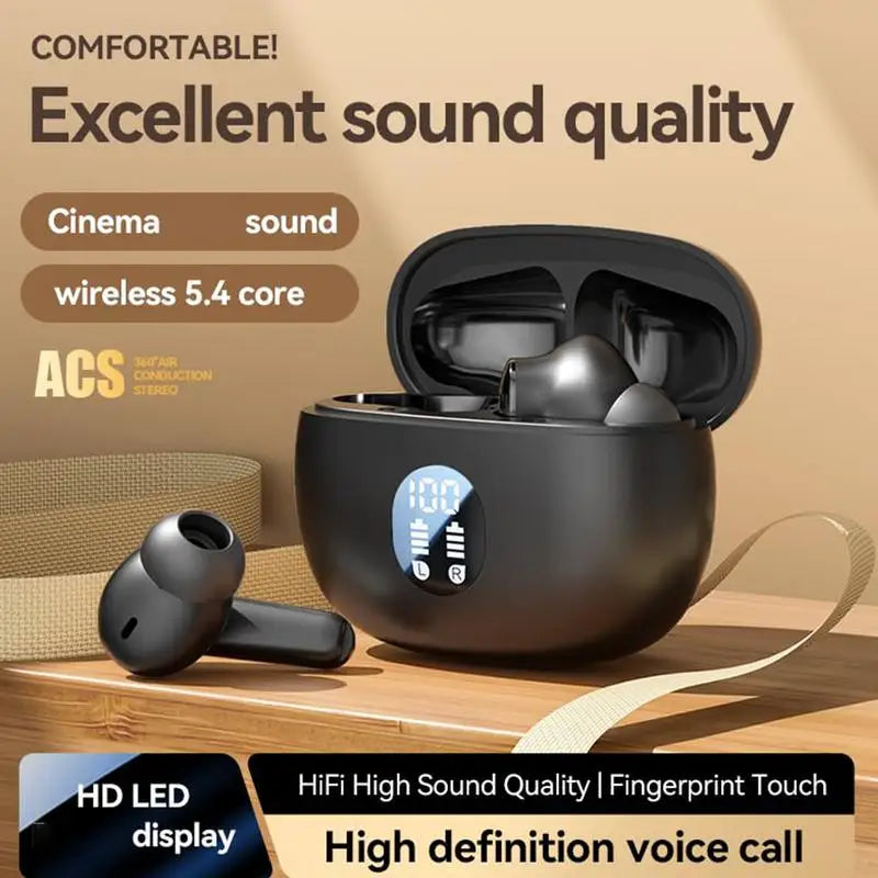 Noise Cancelling Wireless Earbuds with LED Display - Frogfinds