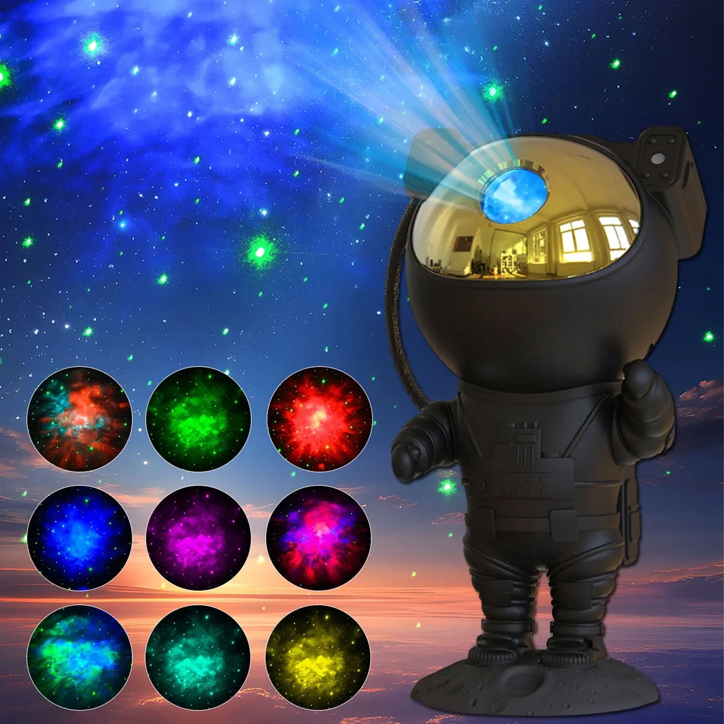 Galaxy Astronaut Night Light Projector - Frogfinds