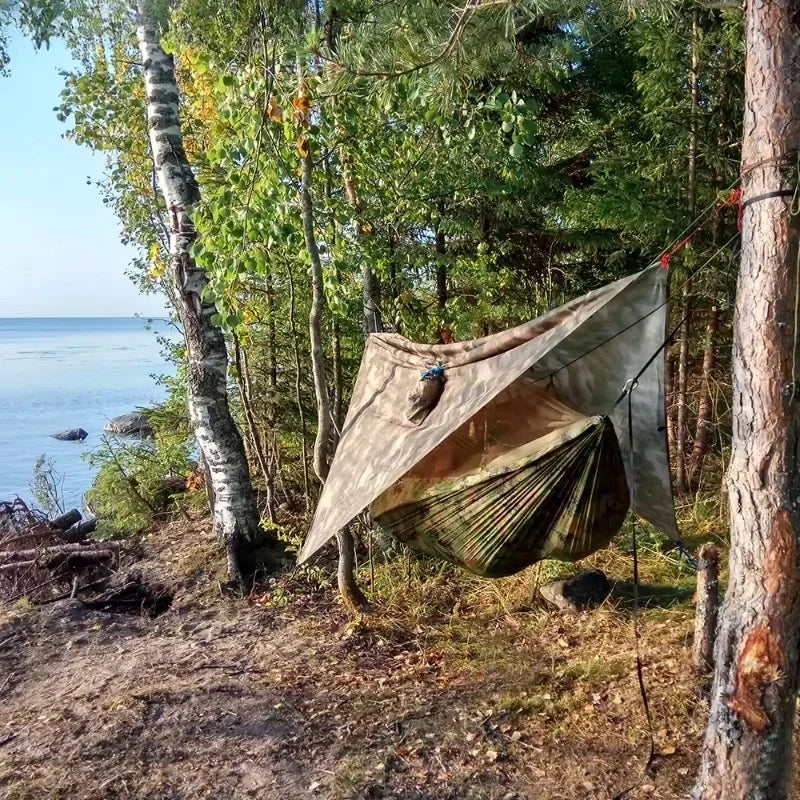 Camping Hammock with mosquito net and tarp - Frogfinds