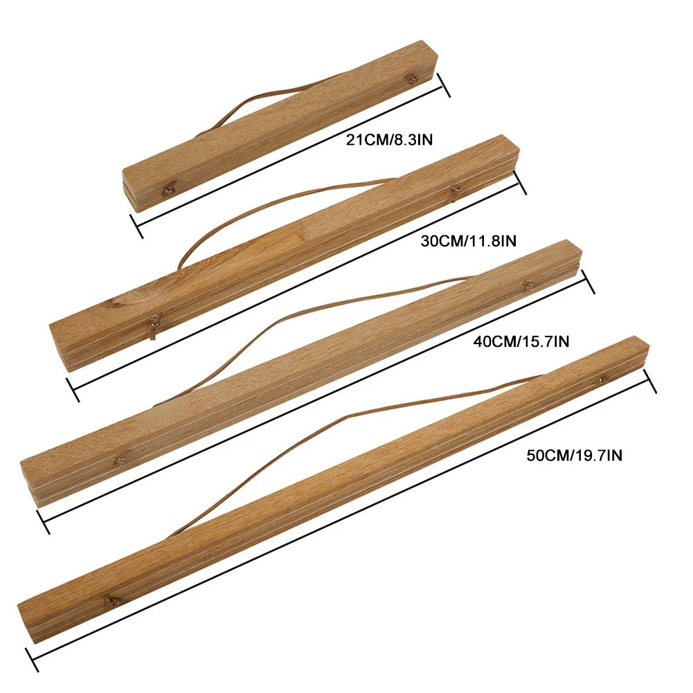 Teak wood print poster hanger frame - Frogfinds