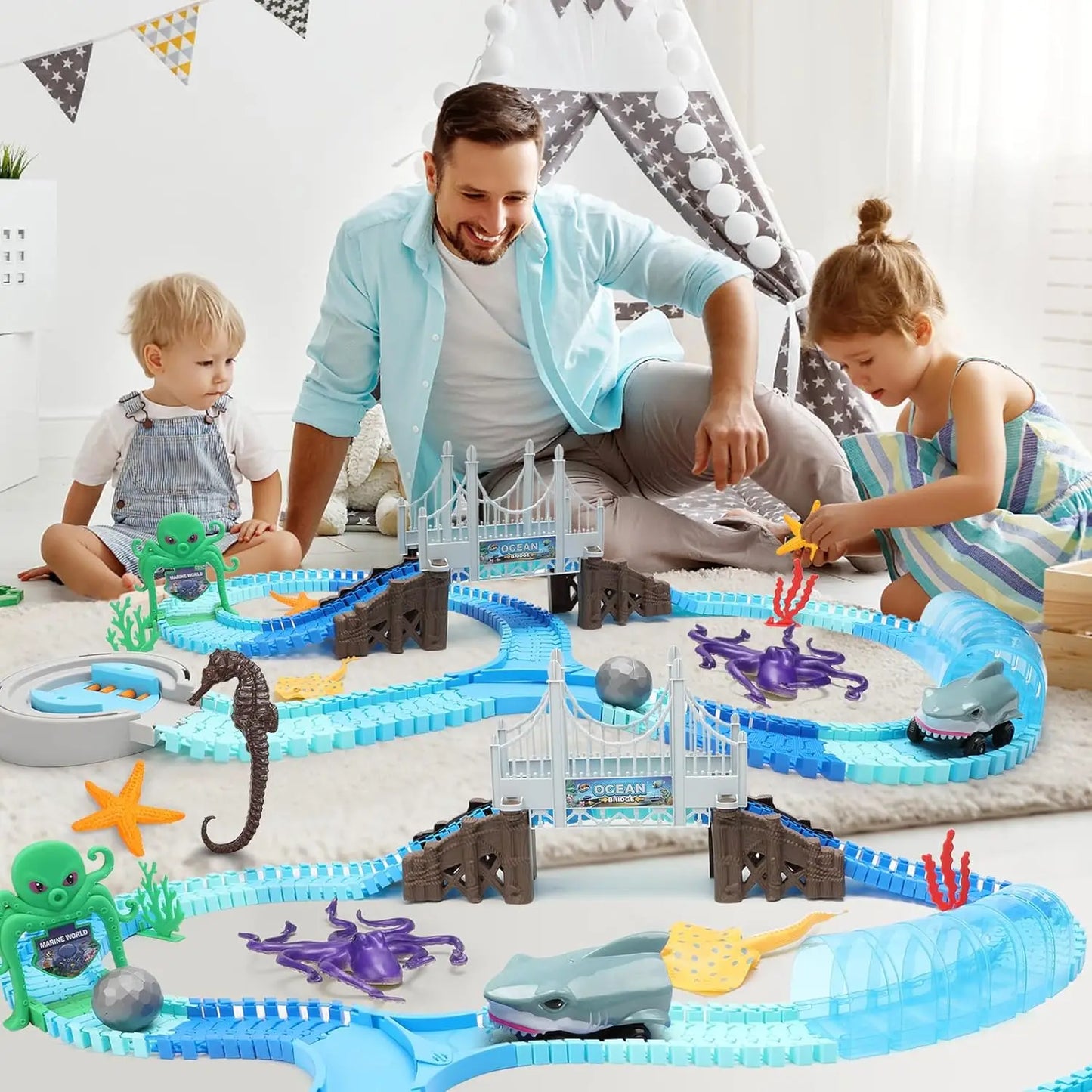 Shark Race Car Track Toy - Frogfinds
