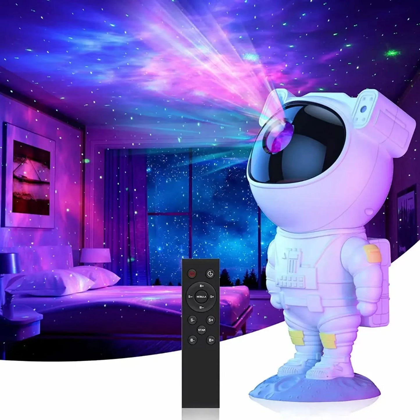 Galaxy Astronaut Night Light Projector - Frogfinds