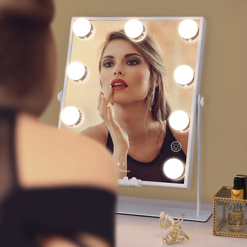 Bluetooth Lighted Vanity Mirror with Wireless Charging - Frogfinds