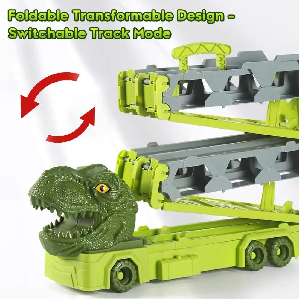 Dinosaur Truck with 6 Cars - Frogfinds