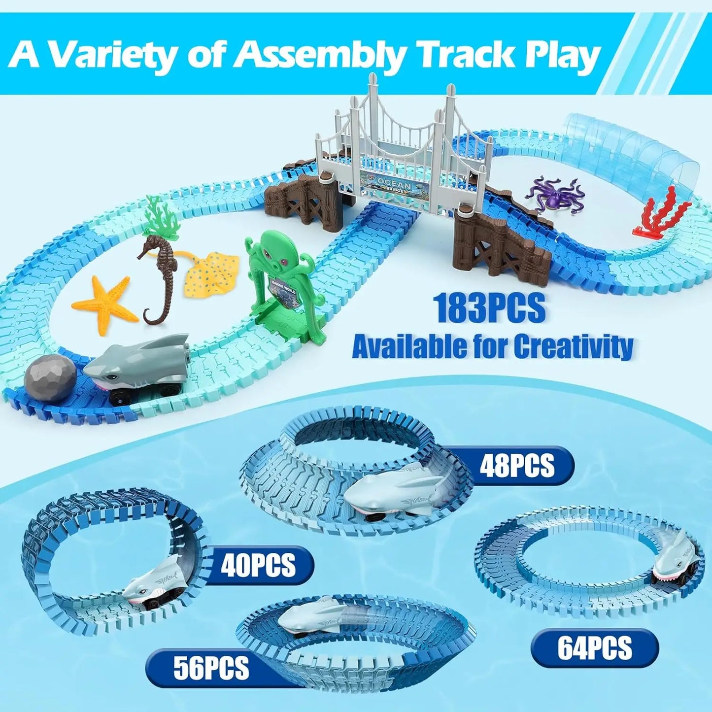 Shark Race Car Track Toy - Frogfinds