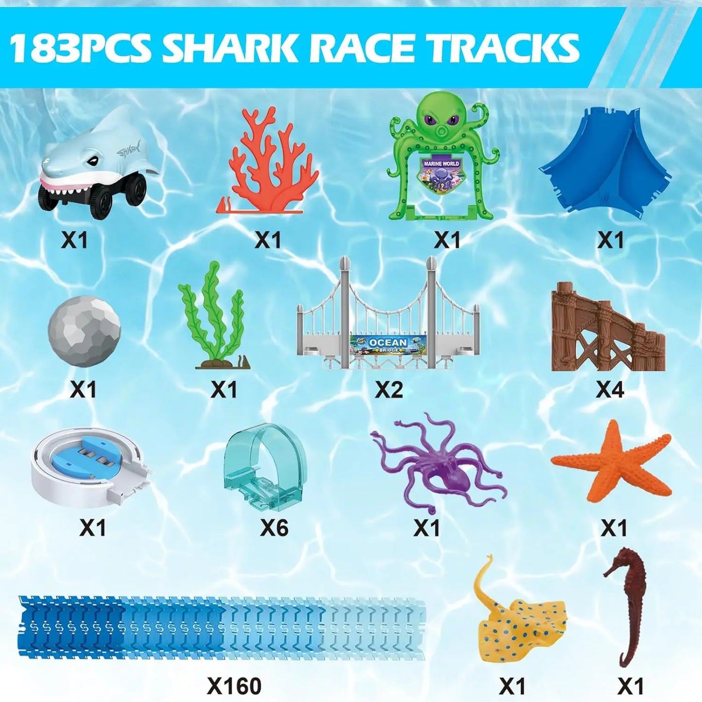 Shark Race Car Track Toy - Frogfinds