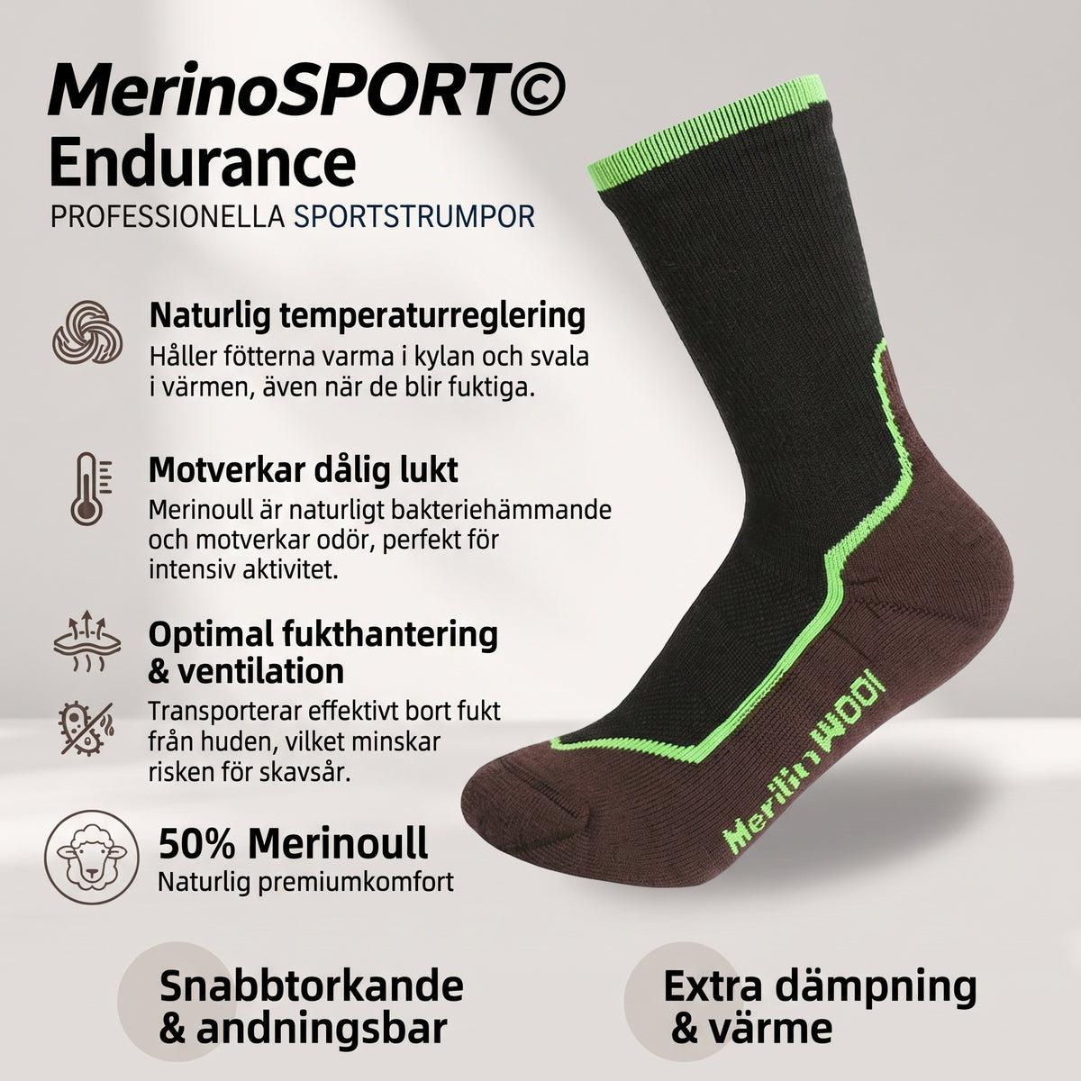 MerinoSPORT© Endurance Sportstrumpor