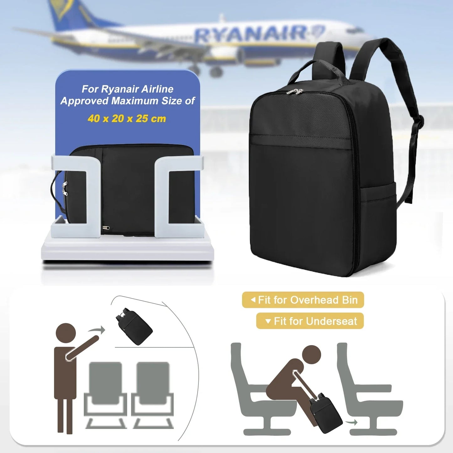 Black Cabin bag for Ryanair