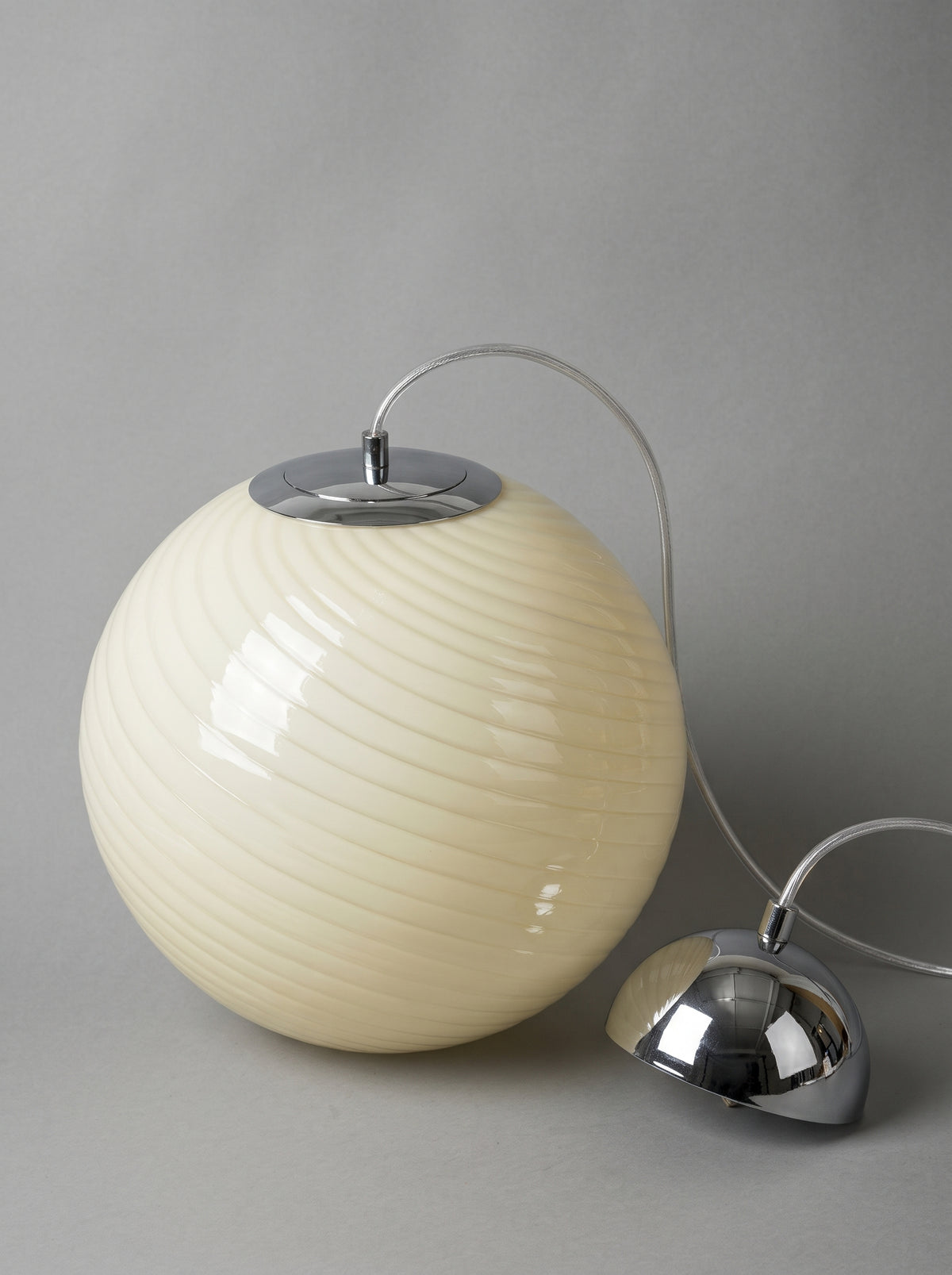 Swirl rund taklampa i glas – Vintage design