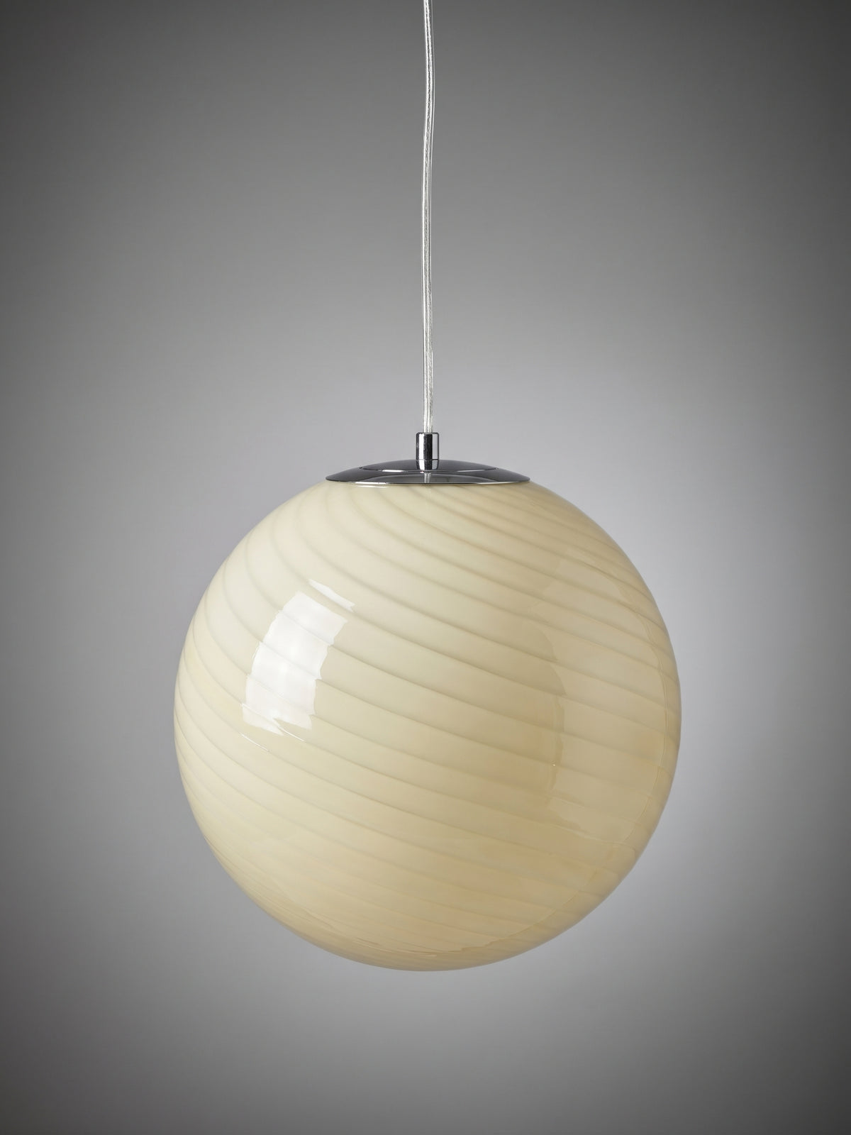 Swirl rund taklampa i glas – Vintage design
