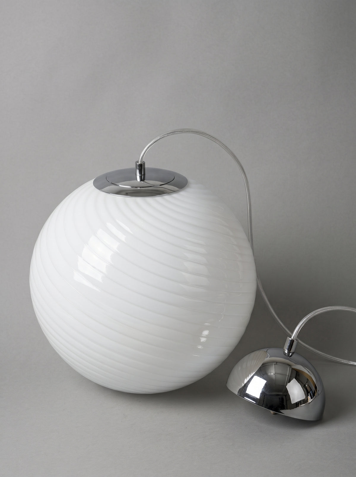 Swirl rund taklampa i glas – Vintage design