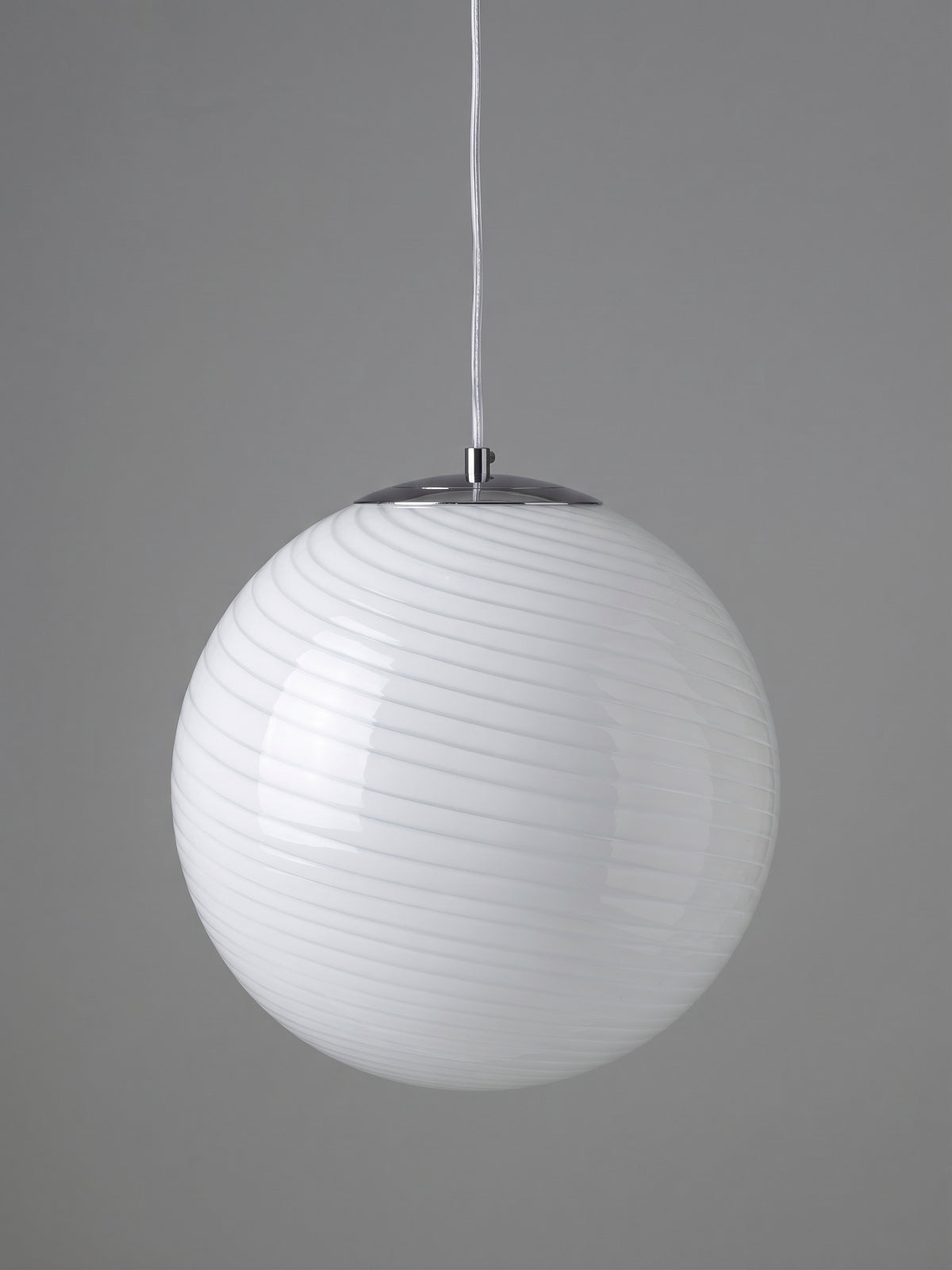 Swirl rund taklampa i glas – Vintage design